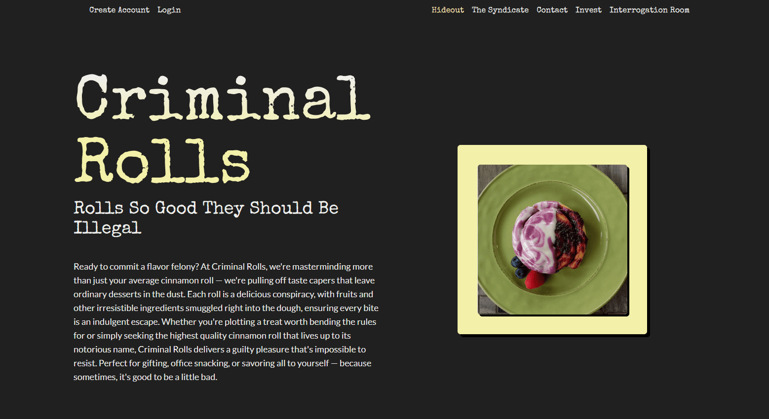criminal rolls splash page