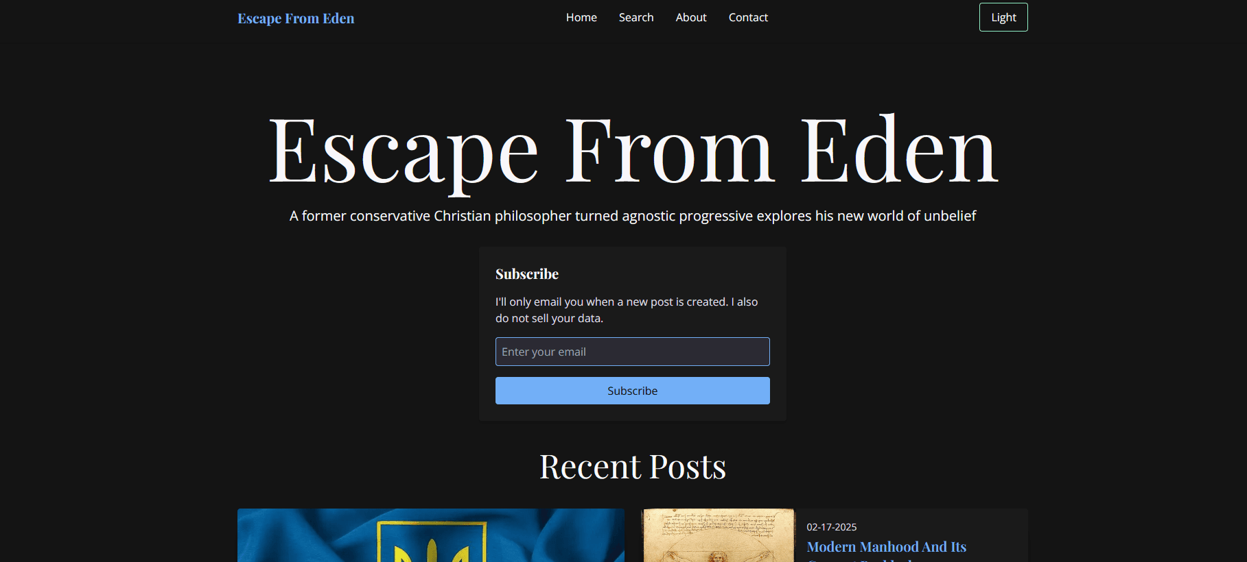 Escape from eden blog